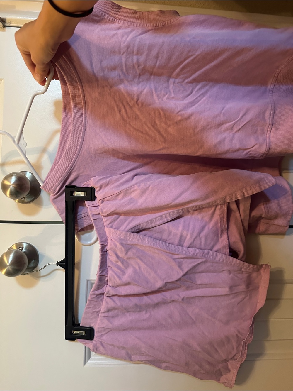 Lilac Lounge Set — Soft Cotton Tee & Shorts